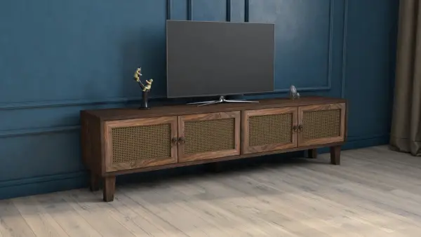 Hazeran Kapak Detaylı  Masif Ahşap Tv Ünitesi 