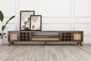 Collection Doğal Ahşap Tv Ünitesi 230 cm Ceviz