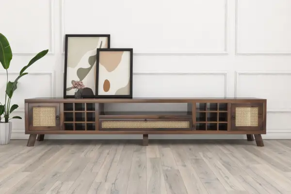 Collection Doğal Ahşap Tv Ünitesi 230 cm Ceviz