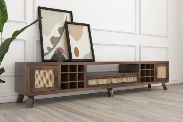 Collection Doğal Ahşap Tv Ünitesi 230 cm Ceviz