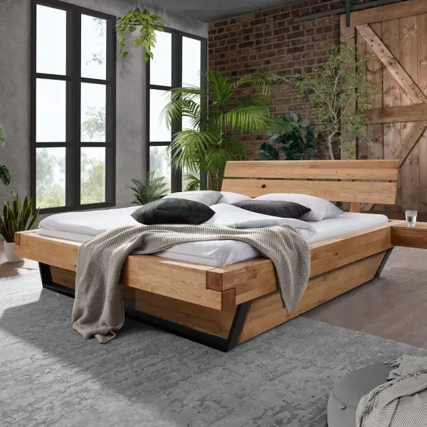 Rox Masif Ahşap Çekmeceli Karyola + Başlık 