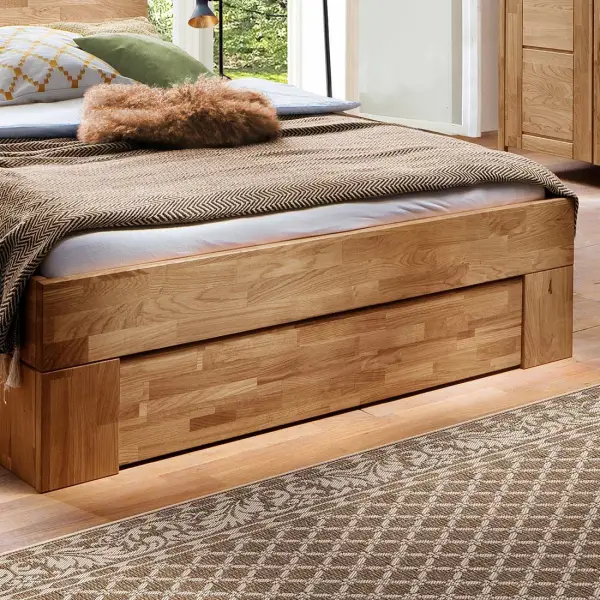 Mila Masif Ahşap Karyola + Başlık 